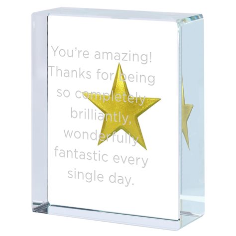 Token Gold Star , "You're Amazing Thanks For Being So Completely Brilliantly Wonderfully Fantastic"