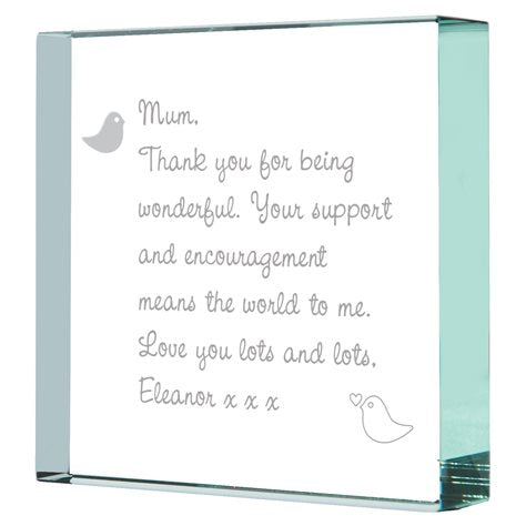 Personalised Medium Paperweight Birdie