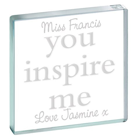 Personalised Miniature Token "you inspire me..."