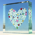 Medium Paperweight Hearts & Flowers
