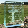 Token Cross, Serenity Prayer, "to accept the things I cannot change... courage to change the things I can..."