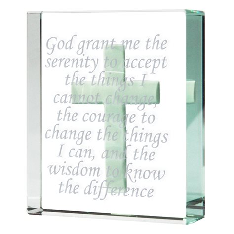 Token Cross, Serenity Prayer, "to accept the things I cannot change... courage to change the things I can..."