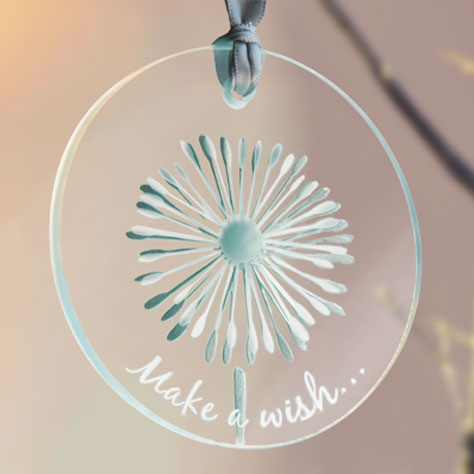 Large Christmas Keepsake Dandelion Make a Wish