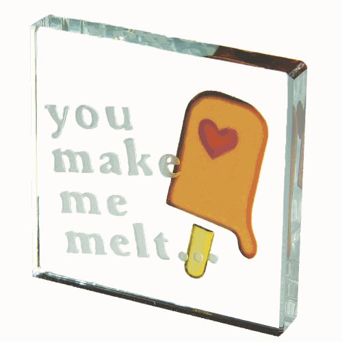 Miniature Token "You Make Me Melt" Orange Ice Lolly