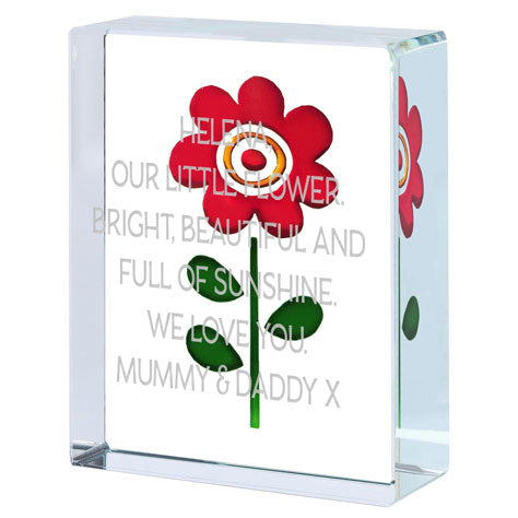Personalised Token Simple Red Flower