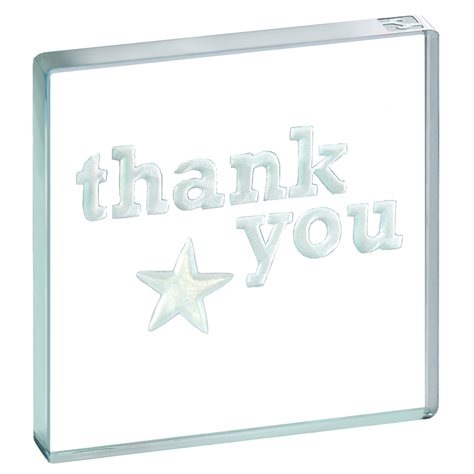 Miniature Token Thank You Silver Star