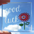 Miniature Token Good Luck Little Red Flower