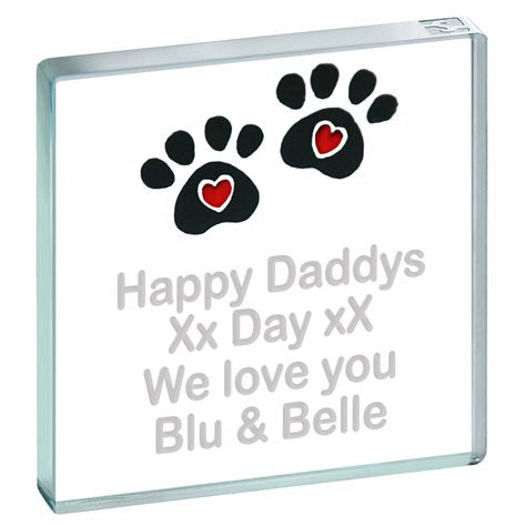 Personalised Paw Prints Hearts