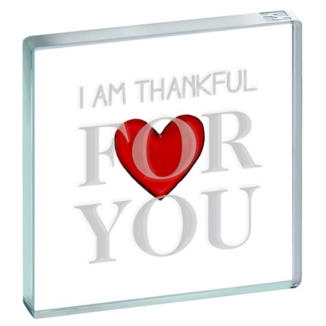 Miniature Token Heart "I Am Thankful For You"