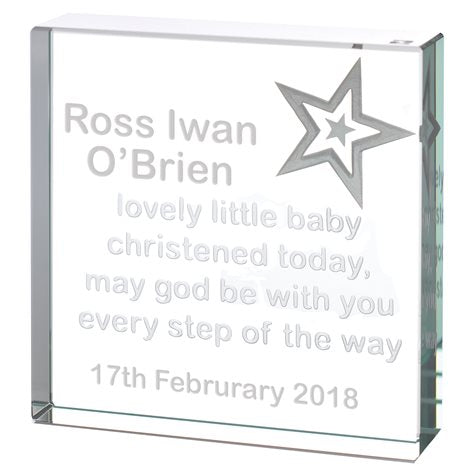 Personalised Medium Paperweight Christening