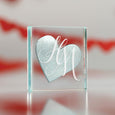 Personalised Miniature Token Wedding Crest, Silver Heart