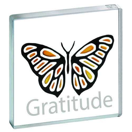 Miniature Token Yellow Butterfly,Yoga Intention, Gratitude