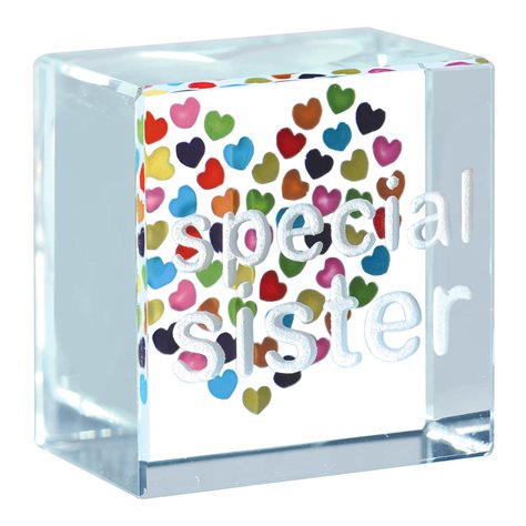 Text Token Special Sister Multi Hearts