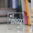Miniature Token Happy Birthday Glitter Stars