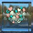 Text Token Health Wealth Happiness Confetti