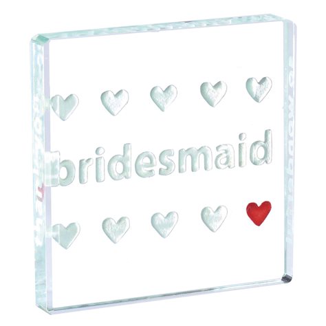 Miniature Token Bridesmaid Red Heart