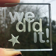 Miniature Token "We Did It" Silver