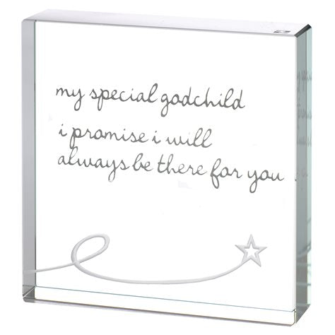 Medium Paperweight Special Godchild Line And Star