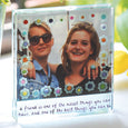Square Frame Emily Flowers Friends, "a friend is one of the nicest things you can have, and one of the best..."
