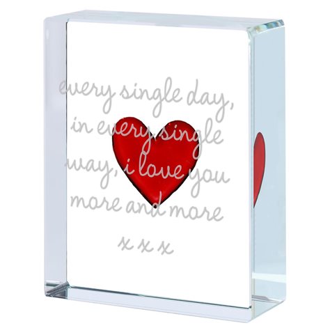 Token "every single day, in every single way, I love you more and more"