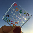 Miniature Token Multi Hearts Mum