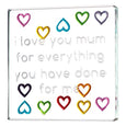 Miniature Token Multi Hearts Mum