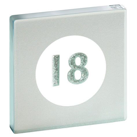 Miniature Token 18 Glitter Silver
