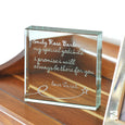 Personalise our Medium Paperweight Special Godchild Line and Star