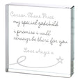 Personalise our Medium Paperweight Special Godchild Line and Star