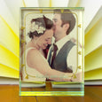 Large Frame Band of Gold Hearts, "Happily Ever After", Portrait