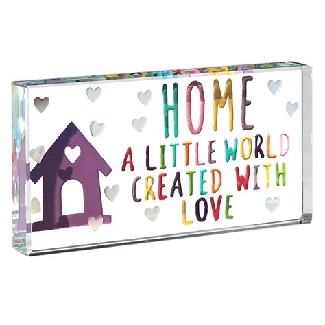 Landscape Token, "home a little world created with love"