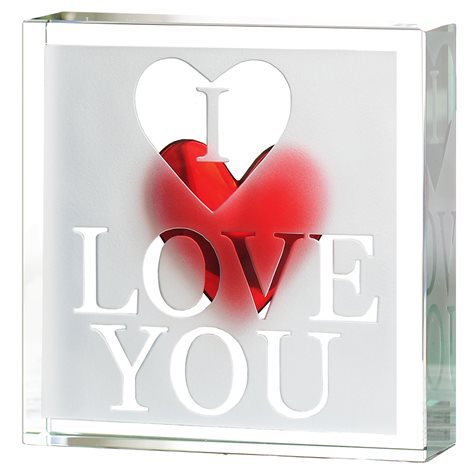 Medium Paperweight Window I Love You