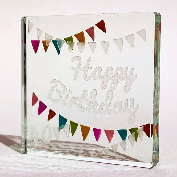 On-Off Miniature Token Bunting Happy 40th Birthday