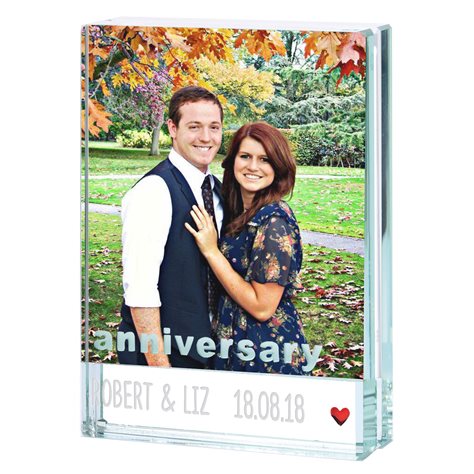 Personalised Small Frame Anniversary, Names & Date