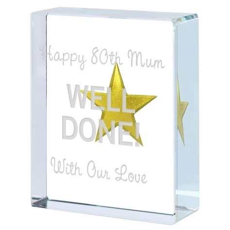 Personalised Token Gold Star Well Done