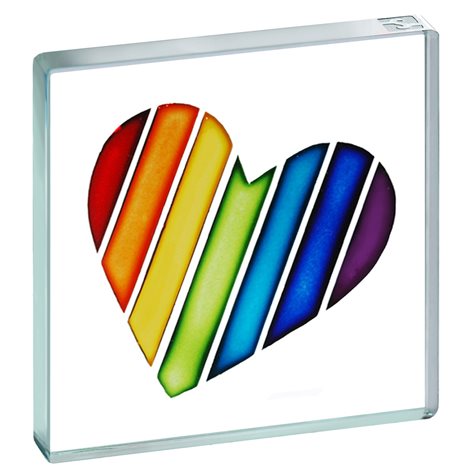 Miniature Token Rainbow Heart