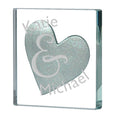 Personalised Miniature Token Silver Heart with 2 Names