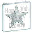 Personalised Miniature Token Silver Star With Big Bold Text