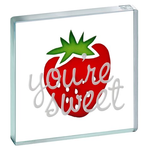 Miniature Token Strawberry, "You're Sweet"