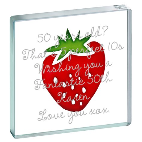 Personalised Miniature Token Strawberry