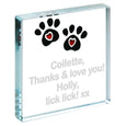 Personalised Paw Prints Hearts