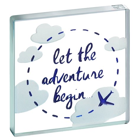 Miniature Token "Let The Adventure Begin" Aeroplane