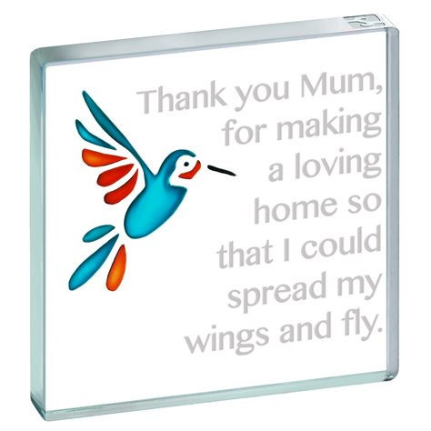Miniature Token Thank You Mum Hummingbird