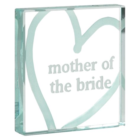 Miniature Token "Mother of the Bride" White Heart, Only 2 left