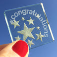Miniature Token Congratulations Silver Stars