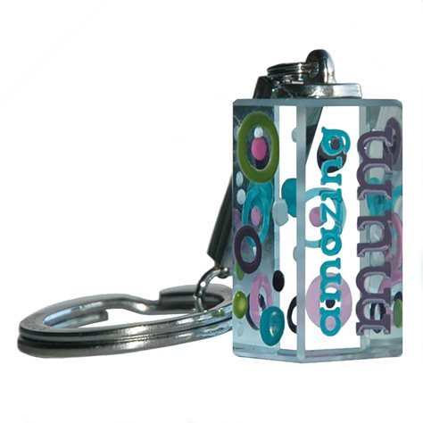 Amazing Glass Key Rings Engraved Amazing Mum Glass Keyring by Spaceform