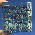 Layered Paperweight "Love You", With Lots Of Hearts
