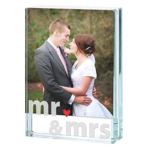 Small Frame 'Mr & Mrs' Wedding Photo Frame
