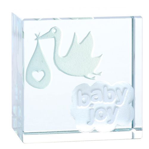 Text Token "Baby Joy" Stork with a Bundle