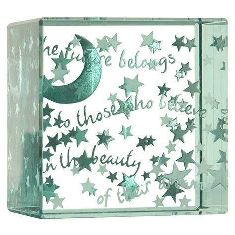 Layered Paperweight "the future belongs to those who believe in the beauty of their dreams"